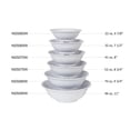 thumbnail image 4 of Excellante Nustone White Melamine Dinnerware Collection 6.875 Inch - 22 Oz Rimless Bowl, Comes in Dozen, 4 of 4