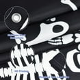 thumbnail image 4 of JOOCAR Halloween Skull Shower Curtain, Funny Dance Skeleton Day of Death Gothic Bathroom Decor, Waterproof Fabric Polyester Curtain Set, with 12 Hooks 72 x 72 Black White, 4 of 5