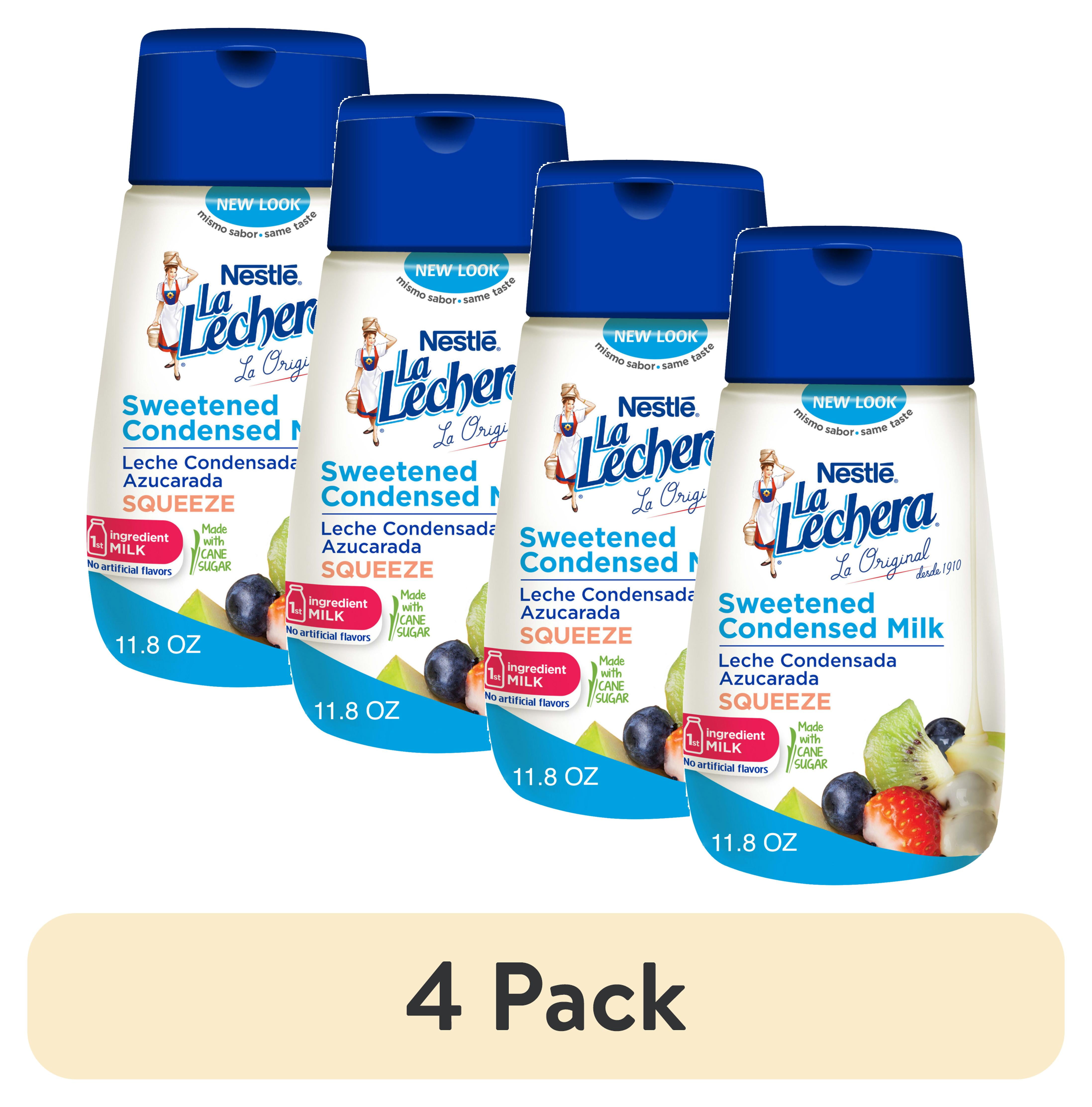 (4 pack) Nestle La Lechera Sweetened Condensed Milk, 11.8 oz Squeeze Bottle