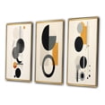thumbnail image 3 of Designart "Minimal Circular Geometric Art V" Modern Geometric Framed Wall Art Set Of 3 - Beige Abstract Frame Canvas Set For Living Room Decor, 3 of 6