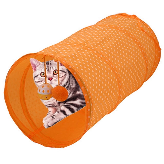 Cat Toy, Fabric Collapsible Design Polyester Cat Tunnel, Easy To Clean Dogs For Cats Animals Pets