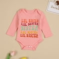 thumbnail image 7 of GYRATEDREAM Big Sister Little Sister Matching Outfits Newborn Baby Girl Letter Romper Kids Toddler Girl T Shirt Tops Christmas Clothes Set 0-7T, 7 of 7