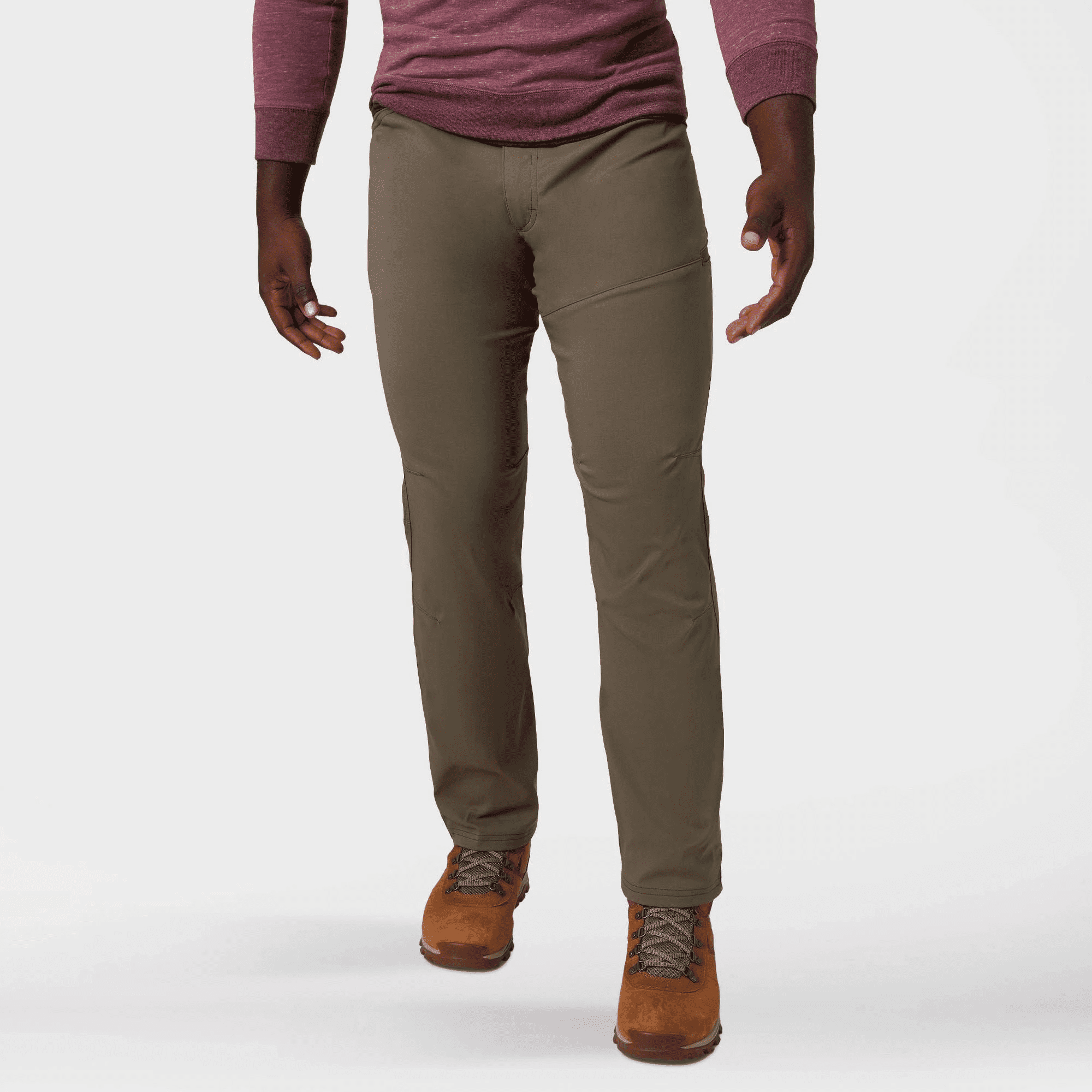 Wrangler Men's ATG Synthetic Relaxed Regular Fit Side Zip 5-Pocket Pants -  Brown, 32X30 