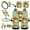 Frog Mushroom, variant on Yuyamidu Ladybug Car Seat Covers Set of 16 Cute Steering Wheel Cover Seat Belt Covers Handbrake Gear Shift Knob Cover Rear View Mirror Cover Cup Mat Keychain Sunshade for Car SUV Truck