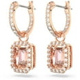 thumbnail image 3 of Swarovski 5649474 Women's Millenia Octagon Cut Pink Stone Earrings, 3 of 4
