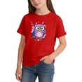 thumbnail image 4 of Piuwrlz 6/8 Girls T Shirts Girl Shirts Tops Crew Neck Kids Graphic T-Shirts Red Size 6-8 Years, 4 of 7