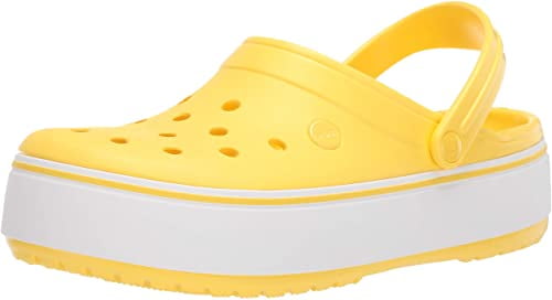 platform yellow crocs