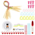 thumbnail image 2 of Knitting Kit Practical Circular Double Pointed Interchangeable Crochet Needles Set with Long Cables for Beginners, 2 of 9