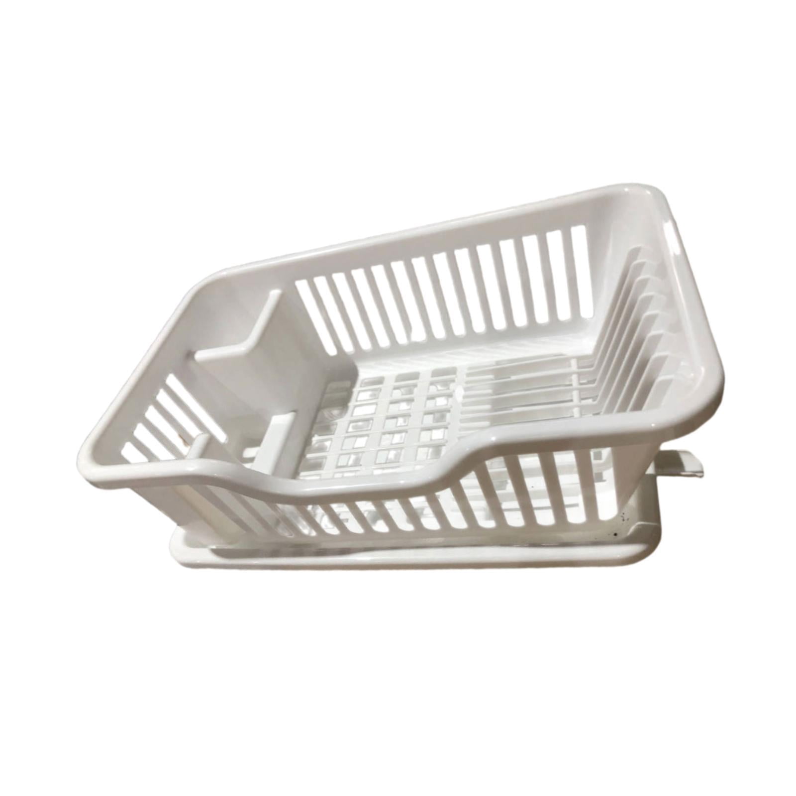 Fiocias Cutlery Holder And Dish Drainer Organizer for Kitchen Utensils, Storage Solution White