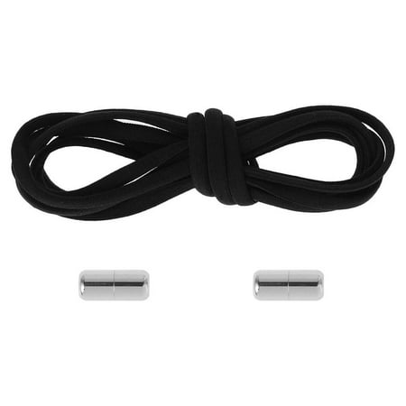 

Lochimu No Tie Laces Elastic Lock Quick Laces Lazy Laces Adult Kids Sneakers Laces Black