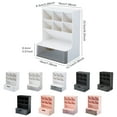 thumbnail image 2 of Langgg Storage Box Multi-layer Desktop Organizer Space-saving Stationery Portable Lightweight Cosmetic Case Desk Storage Rack White Shelf White Drawer Pink Shelf Gray Drawer, 2 of 6