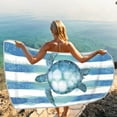 thumbnail image 7 of AuroraX Anti-Microbial Beach Towels Microfiber Bath Towels Sea Turtle Printing Travel,Beach, 7 of 7