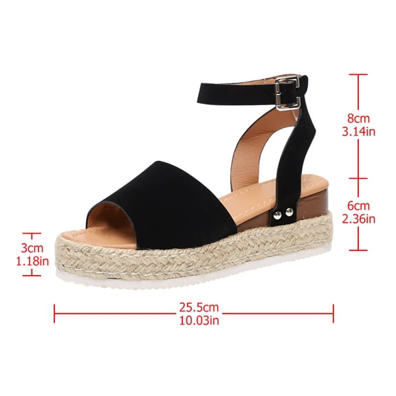 ADDHAT 1 Pair Women Sandals with Ankle-tie Braid Design for Summer Beach Wear