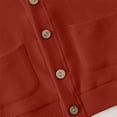 thumbnail image 4 of Hxshgdsn Childrens Knit Cardigan Sweater With Pocket Oversized Button Down Jacket Winter Trendy Tops Red 3-4 Years, 4 of 5