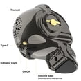 thumbnail image 2 of YSEECHENS Altavoz Bluetooth con forma de calavera, novedad, esqueleto, altavoces portátiles inalámbricos únicos con luces para los ojos (gris), 2 of 5