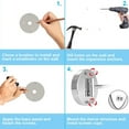 thumbnail image 4 of Espejo de maquillaje de montaje en pared, espejo de tocador con luz LED de dos lados con aumento de 10X para baño, giratorio de 360°, recargable por USB y brazo extensible de 7 pulgadas, cromado Ofspeizc FLD-2314, 4 of 8