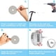 thumbnail image 4 of Espejo de maquillaje de pared, espejo de tocador con iluminación LED de doble cara y aumento de 10x para baño, giratorio 360°, recargable por USB y con brazo extensible de 18 cm, cromado., 4 of 8