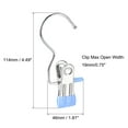 thumbnail image 2 of Unique Bargains 114mm Laundry Clips with Hook Metal Boot Hangers Chrome Plated Blue 6 Pack, 2 of 6