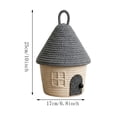 thumbnail image 2 of Cute House Shape Rope Storage Basket with Lid,Soft Breathable,Tapered House Roof Lid with Top Hanging Loop,Large Capacity Neat Storage Space(Gray), 2 of 7