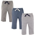 thumbnail image 1 of Hudson Baby Pantalones Y Leggings Unisex De Algodón Para Bebé, Color Azul Marino, Rayas, 3-6 Meses, 1 of 1