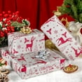 thumbnail image 5 of HOMERAL Christmas Wrapping Paper Roll - 17 Inch X 33Feet - Glitter Sparkle Reindeer, 5 of 7