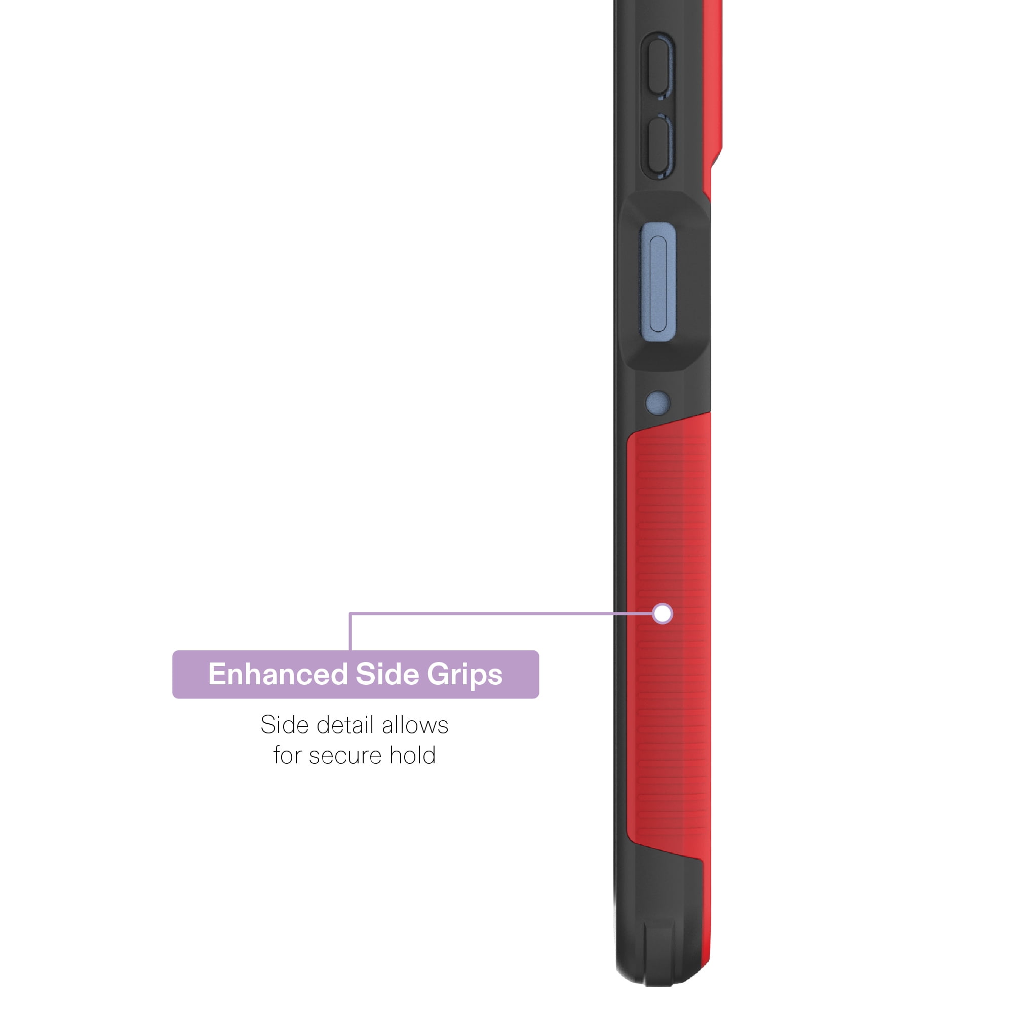 onn Slim Rugged Phone Case for Motorola moto g (2026) - Red/Black