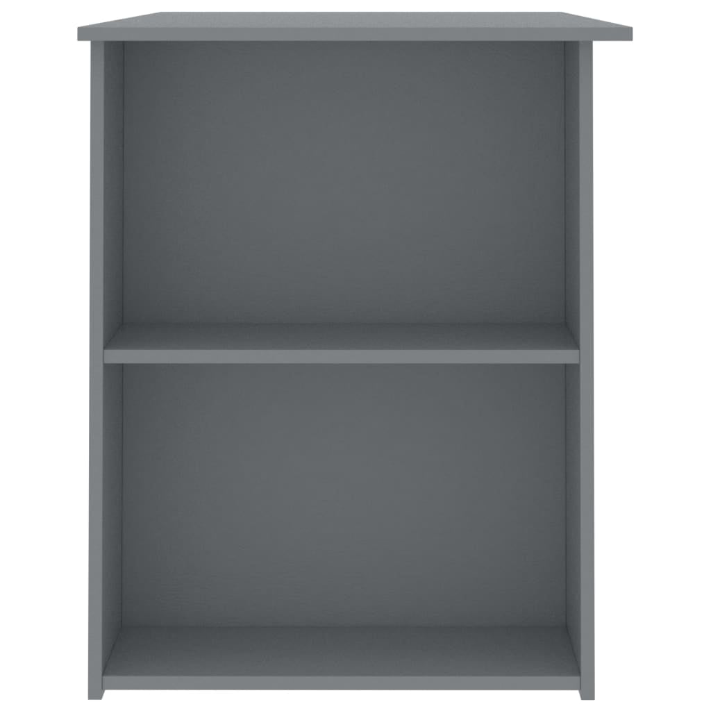 Kepooman Modern Computer Desk, Small Writing Desk with Two Storage Shelves for Bedroom, Dark Gray Kepooman Modern Computer Desk, Small Writing Desk with Two Storage Shelves for Bedroom, Dark Gray