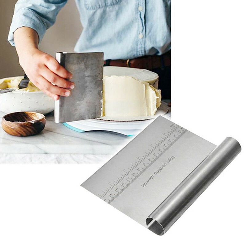Stainless Steel Pizza Cake  Dough Scraper  Pastry Baking Tool Dough Kitchen 