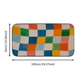 thumbnail image 5 of Qinduosi Retro Wavy Checkered Door Mat,Welcome Doormat Decorative Home Floor Mat, Non Slip Rubber Back and Water Absorption for Outdoor Indoor Entrance Decor 19.68*39.37 in, 5 of 6