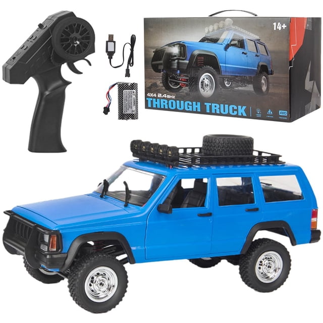 RC Truck RC Car for Kids 2.4GHz Rock Crawler 1 12 Full Scale Cherokee 4WD Off-Road Remote Control Car with Signal LED Lights 1200mAh USB Rechargeable RC Car Toy for Boys