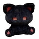 thumbnail image 2 of Peluche de juguete sentado, muñeco de peluche, decoración del hogar, adorable, coleccionable, lindo peluche negro y rojo, 2 of 9