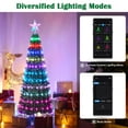 thumbnail image 4 of Yescom 5Ft RGB Christmas Tree Decoration Light Pop Up Christmas Tree Bluetooth APP Remote Control Indoor Outdoor Festival Décor, 4 of 11