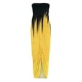 thumbnail image 5 of Clothes under $5 asdoklhq Womens Plus Size Clearance Dresses,Women's Summer Print Strapless Long Dress Beach Split Dress Party Club Dress, 5 of 5