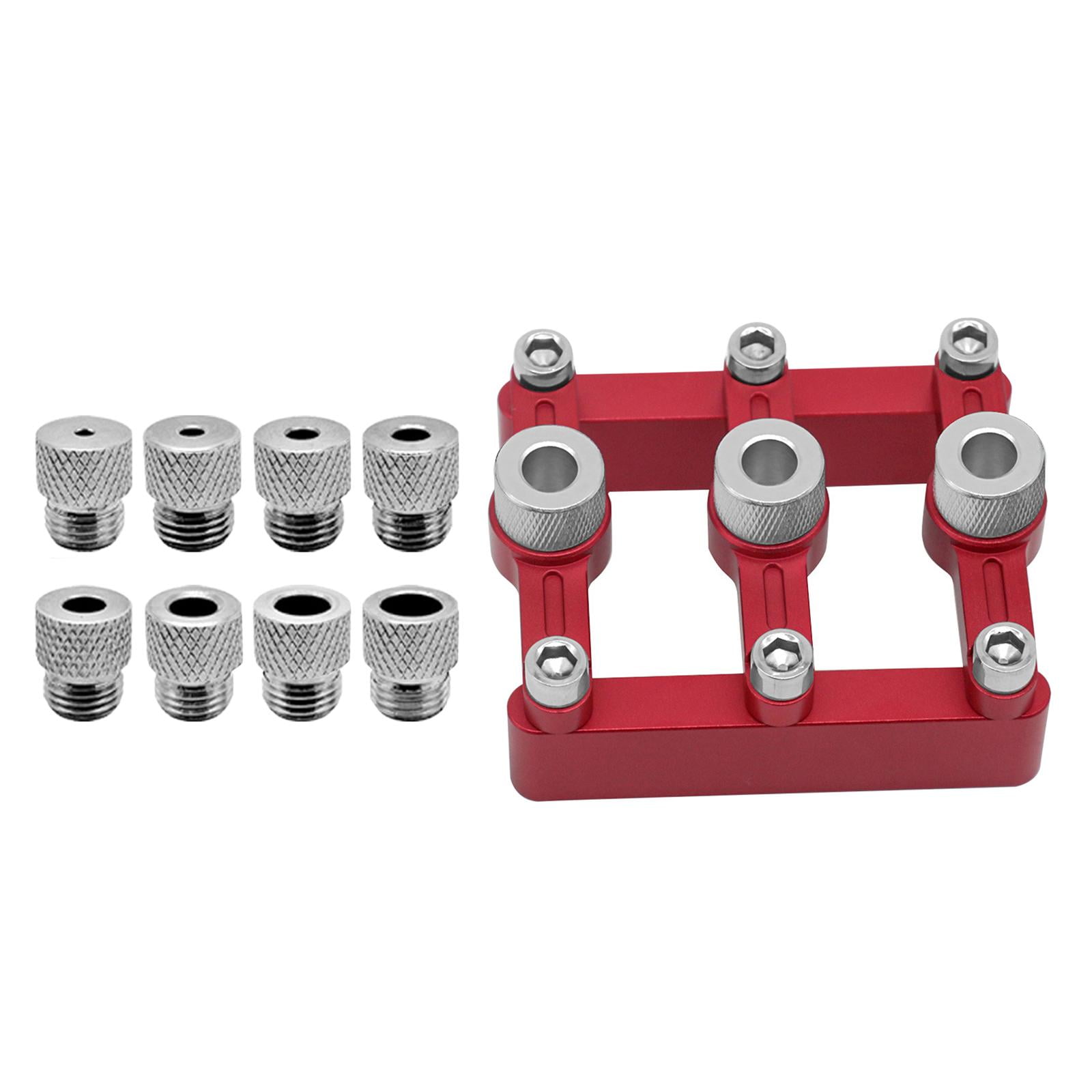 Dowelling Jig Wood Dowel Jig for Straight Holes Adjustable Self Centering Dowelling Jig for Drawers Craft Construction Cabinets Woodworking 11 drill bushing