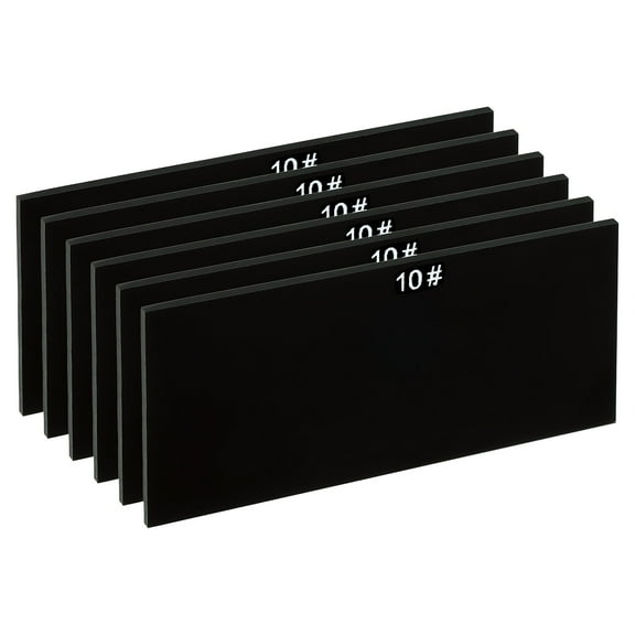 Welding Len Shade 10 Glass 4-1/4"x 2" Hardened Glass Black Darkening Filter Plates Covers, 6 Pack