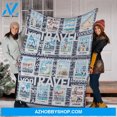 thumbnail image 3 of Travel Postage Stamps Fleece Blanket, 3 of 3