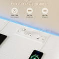 thumbnail image 5 of Afuhokles TV Stand for TVs up to 65 Inch TV, TV Console Table with LED Lights and Charging Station, 11 PU Drawers, White, 5 of 7