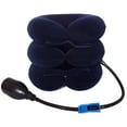 thumbnail image 1 of 3-Layer Flocked Inflatable Cervical Neck Traction Device - Thickened PVC Inner Liner Home Use Neck Support Pillow Available in Dark Blue, Purple, Rose Red & Coffee, 1 of 6