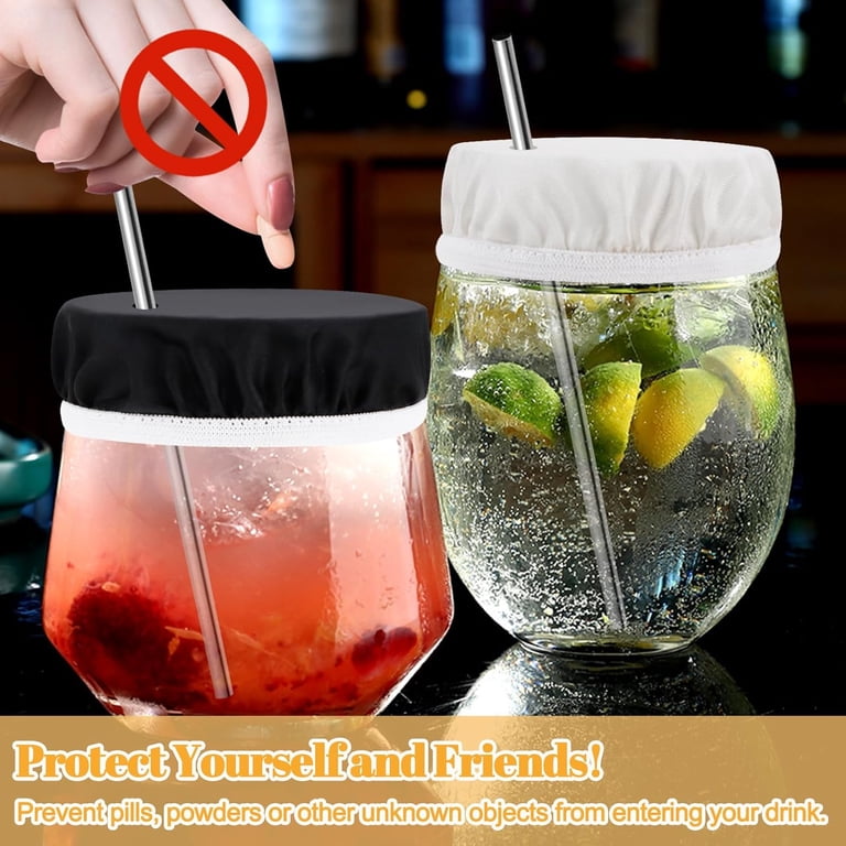 10-Pack Silicone Drink Covers With Straw Hole - Reusable, Stretchable Cup Lids For Parties, Bars, Travel