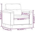 thumbnail image 4 of vidaXL Sofa Chair Light Grey 60 cm Microfibre Fabric, 4 of 5