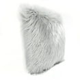 thumbnail image 4 of Lush Decor Mongolian Luca Faux Fur ative Pillow Cover Gray Single 20X20, 4 of 11
