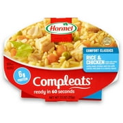 HORMEL COMPLEATS Rice & Chicken, Shelf Stable, 7.5 oz Plastic Tray