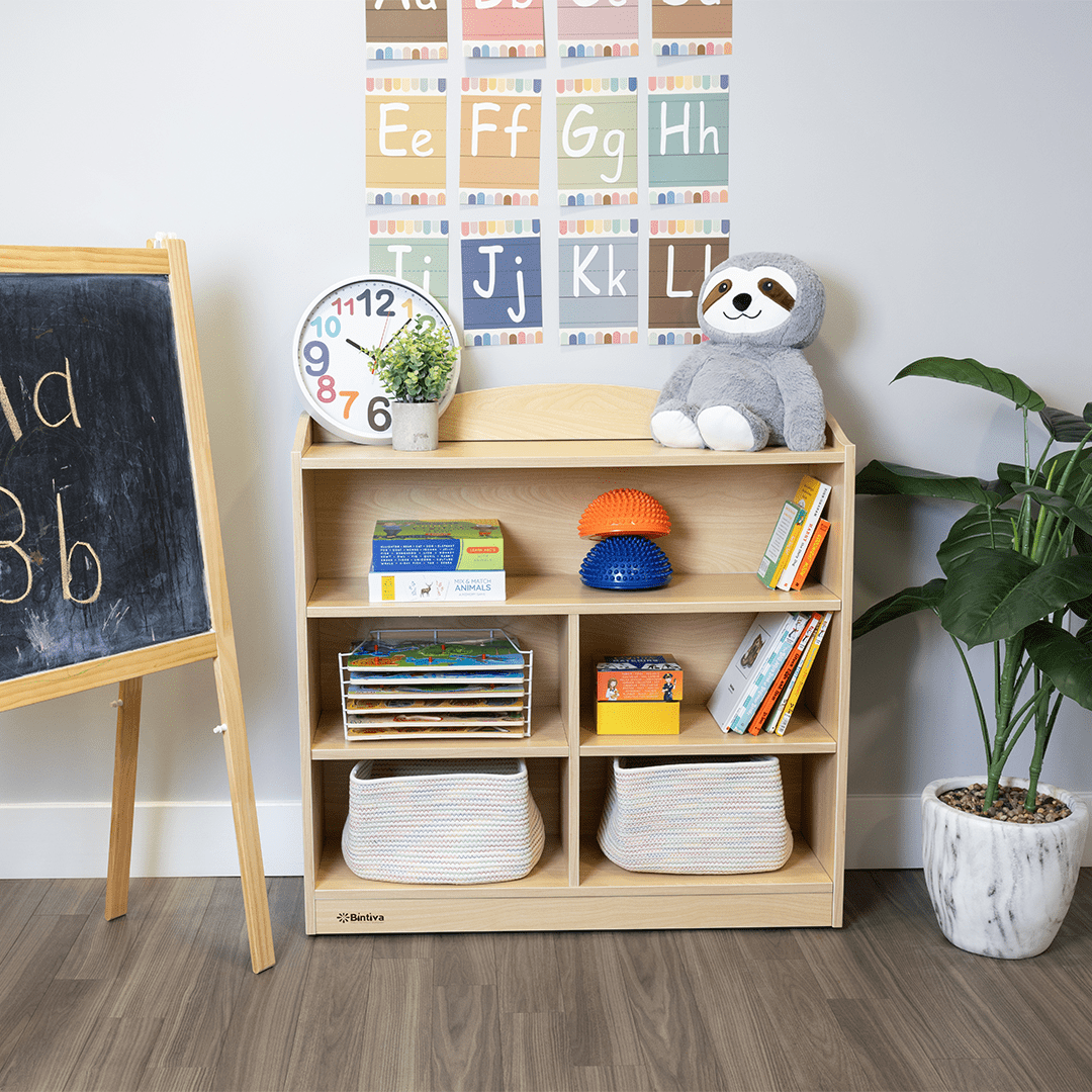 Schooled Deluxe Bookcase with Adjustable Shelves, Bookshelf Book Display for Classroom Organization, 60"