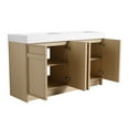 thumbnail image 6 of Noble House 60" Freestanding Bathroom Vanity, Double Resin Sinks, Soft-Close Doors, Farmhouse Design, Oak, 6 of 14