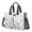 Cat and Fishbowl White Pattern, variant on Multicolor Cat Head Teal Pattern Canvas Messenger Tote Bag, Laptop Shoulder Bag with Multi Pockets & Removable Strap, Magnetic Closure Gifts for Work Travel Shopping