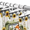 thumbnail image 6 of Shower Curtains Sets for Bathroom Decor Green Truck Sunflower on Wood Grain Waterproof Bathroom Curtain with Hooks, Black White Plaid for Bathroom Decor,72x72IN, 6 of 6