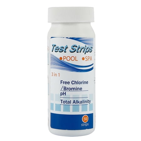Amerteer 50Pcs Chlorine Dip Test Strip Hot Tub SPA Swimming Pool PH Test Paper Bottle