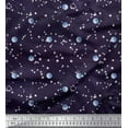 thumbnail image 1 of Soimoi Modal Satin Fabric Moon & Galaxy Decor Fabric Printed Yard 42 Inch Wide, 1 of 5