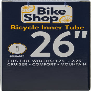 Bike Shop Bicycle Inner Tube, Schrader Valve, 26" x 1.75-2.25"