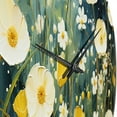 thumbnail image 4 of Designart "Blue White Buttercups Buttercup Meadow" Floral Oversized Wall Clock, 4 of 5